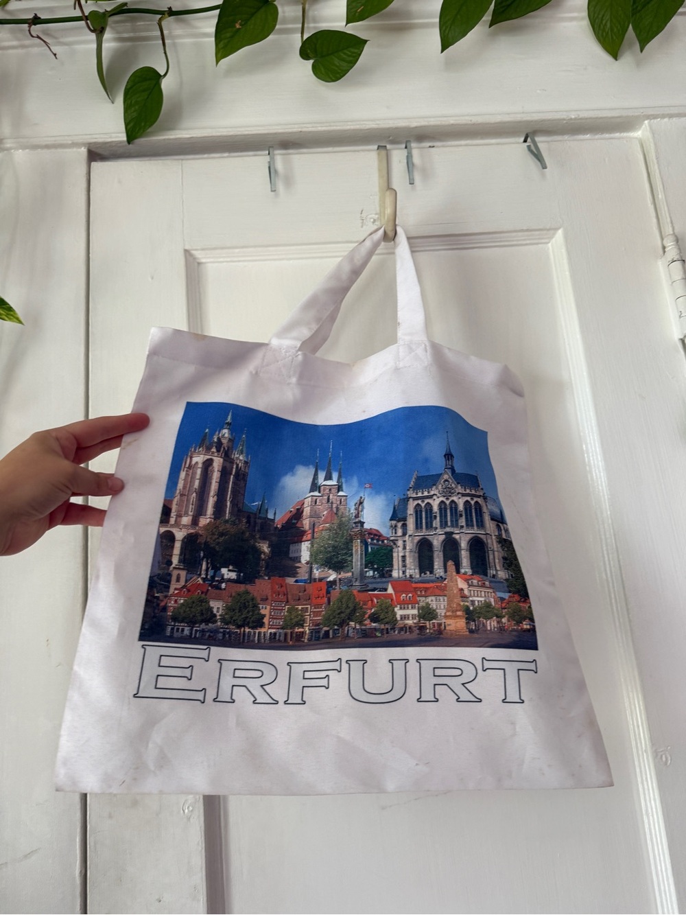 Erfurt Germany printed White Canvas Tote Bag